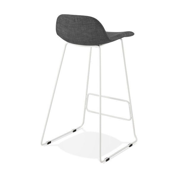Siv barski stol z belim podnožjem Kokoon Vancouver, višina sedeža 76 cm-image-3