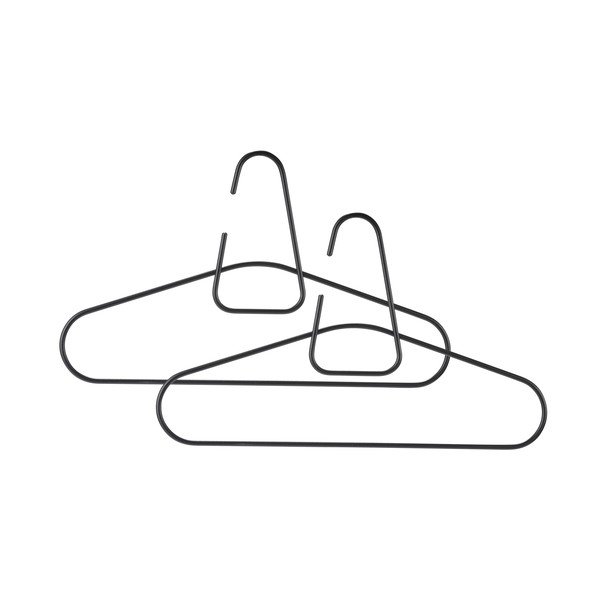 Komplet 2 črnih kovinskih obešalnikov Zone A-hanger-image-1