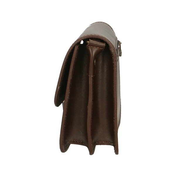 Temno rjava usnjena torbica Chicca Borse-image-2