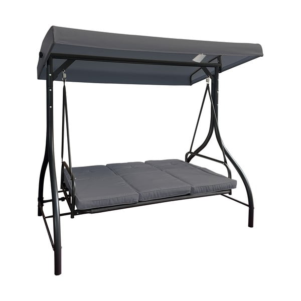 Siva kovinska vrtna gugalnica Paris – Rojaplast-image-1