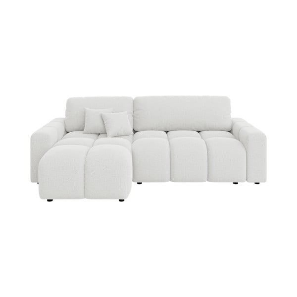 Bela raztegljiva kotna sedežna garnitura (s kotom po izbiri) Luki – Ropez