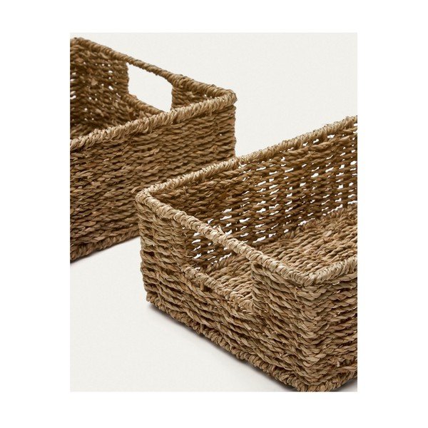 Košare v kompletu 2 ks iz morske trave 36x27x10 cm Tossa – Kave Home-image-2