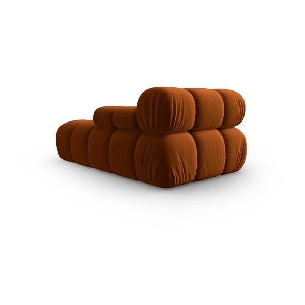 Oranžen žameten ležalnik (desni kot) Bellis – Micadoni Home-image-4