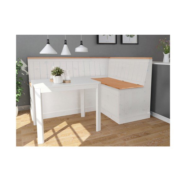 Nastavljiva kotna klop iz belega bora s prostorom za shranjevanje Støraa Silas-image-3