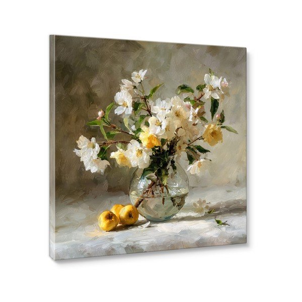 Tiskana slika z okvirjem 70x70 cm Apple Flowers – Styler-image-4