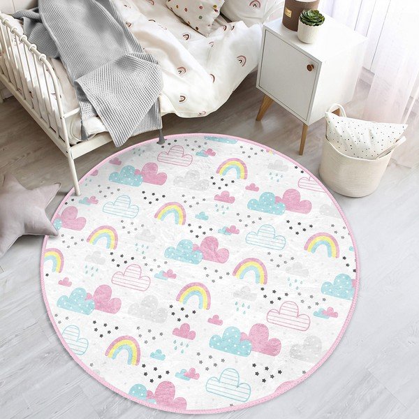 Bela otroška preproga ø 120 cm Comfort – Mila Home-image-3