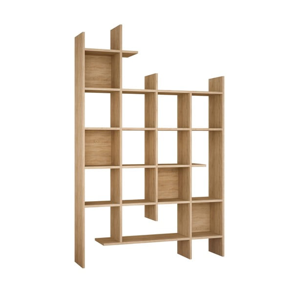 Regal v hrastovem dekorju v naravni barvi 122x188 cm Manco – Kalune Design