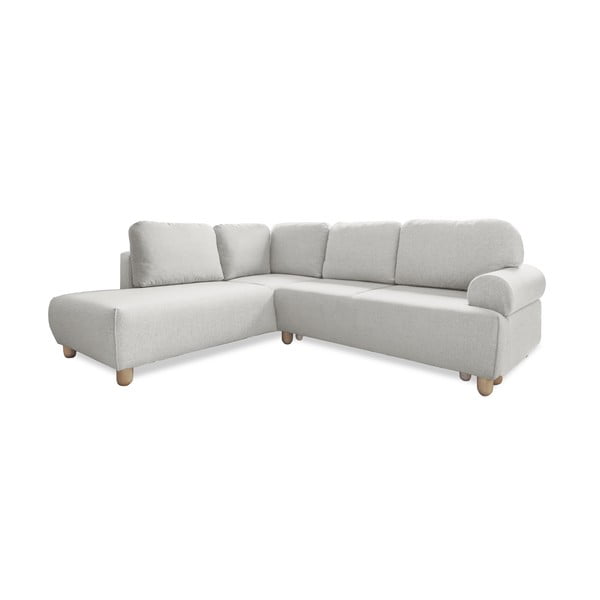 Kremno bel raztegljiv kotni kavč (levi kot) Bouncy Olli - Miuform