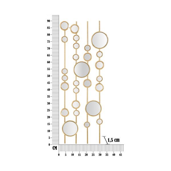 Kovinska stenska dekoracija 35,5x90 cm Small Mirros - Mauro Ferretti-image-4