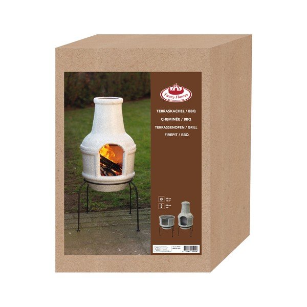 Keramični kamin na podstavku Esschert Design BBQ, majhen-image-2