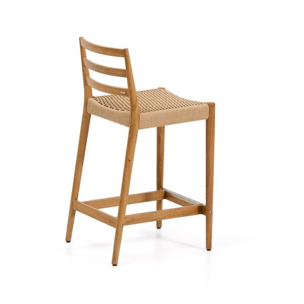 Barski stol iz masivnega hrasta v naravni barvi (višina sedeža 65 cm) Analy – Kave Home-image-2