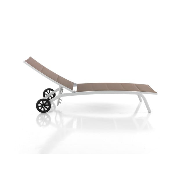 Bel/rjav kovinski vrtni ležalnik Kastri – Tomasucci-image-3