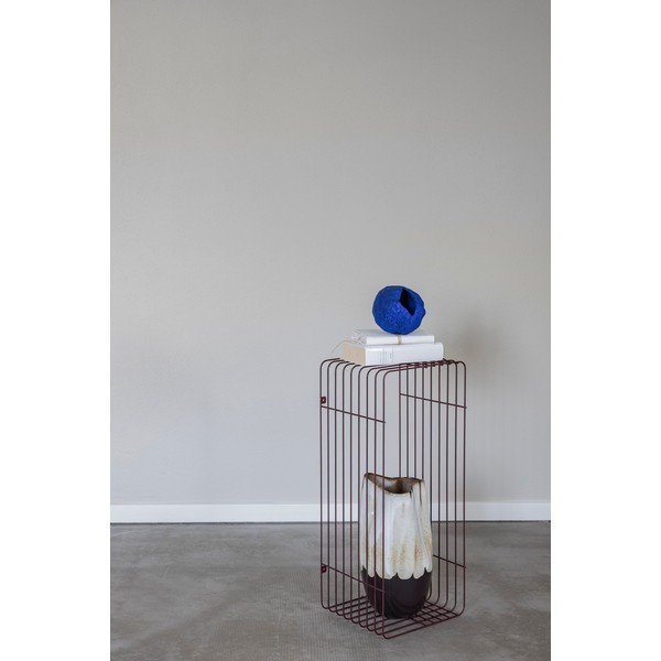 Bordo rdeča večnivojska kovinska polica 70 cm Wire – Mette Ditmer Denmark-image-4