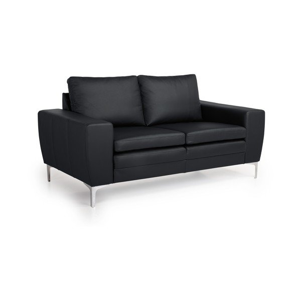 Črna usnjena zofa Scandic Twigo, 166 cm-image-2