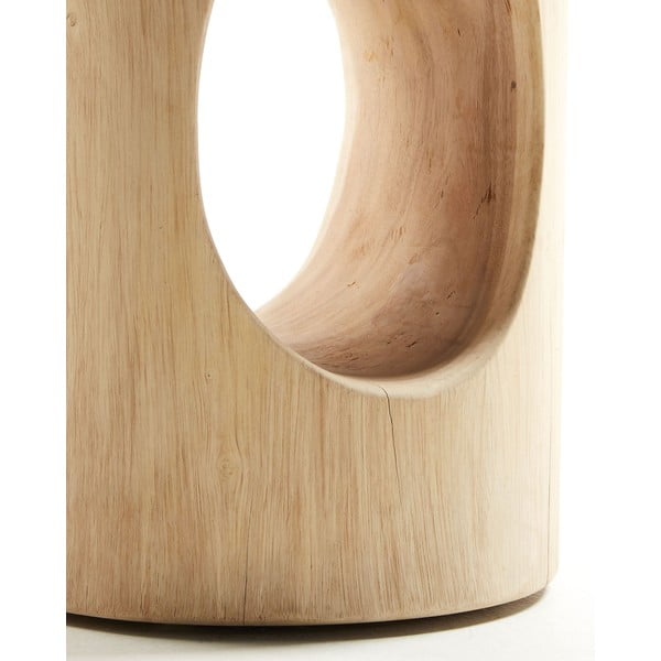 Okrogla stranska mizica iz masivnega munggur lesa ø 30 cm Halker – Kave Home-image-4