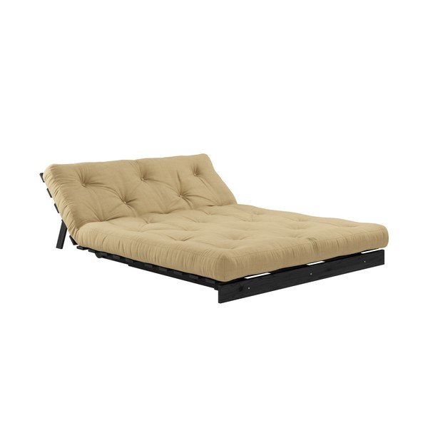 Raztegljiva sedežna garnitura Karup Design Roots Black/Wheat Beige-image-4