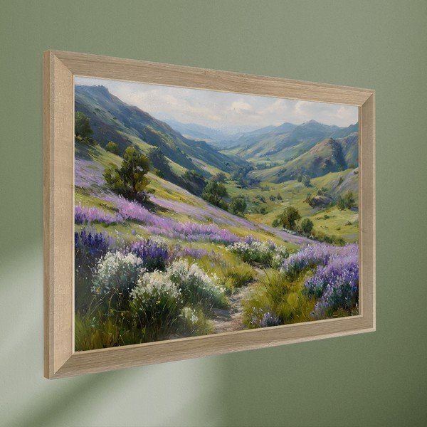 Tiskana slika z okvirjem 75x56 cm Violet Hills – Styler-image-4