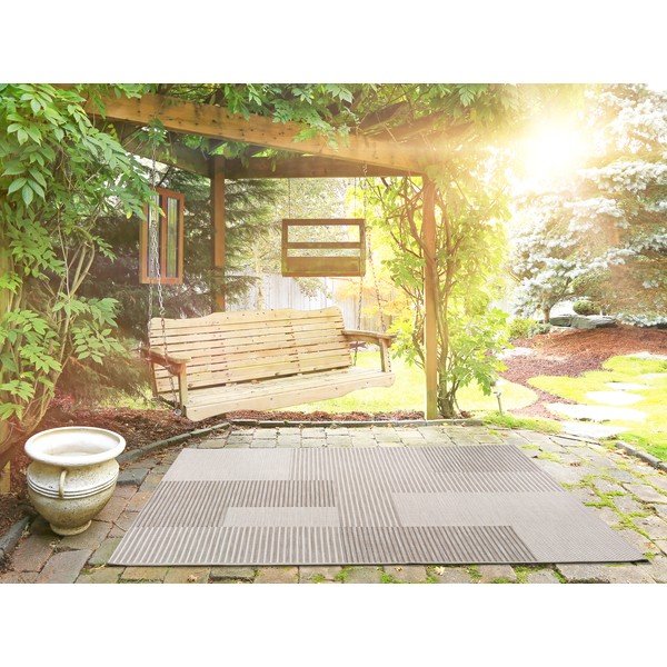 Bež zunanja preproga Universal Cork Squares, 115 x 170 cm-image-1