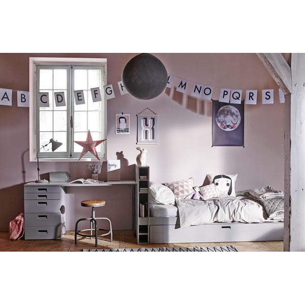 Siv stolček s sedežem iz mangovega lesa vtwonen Spider-image-3