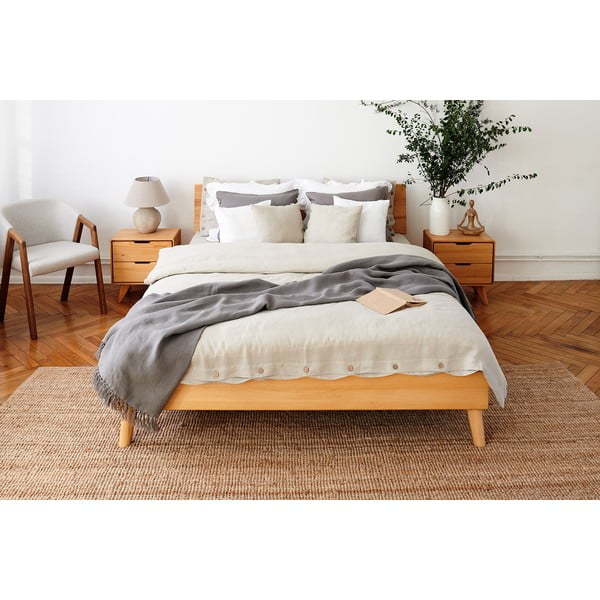 Zakonska postelja iz bukovega lesa 180x200 cm Greg 1 - The Beds-image-1