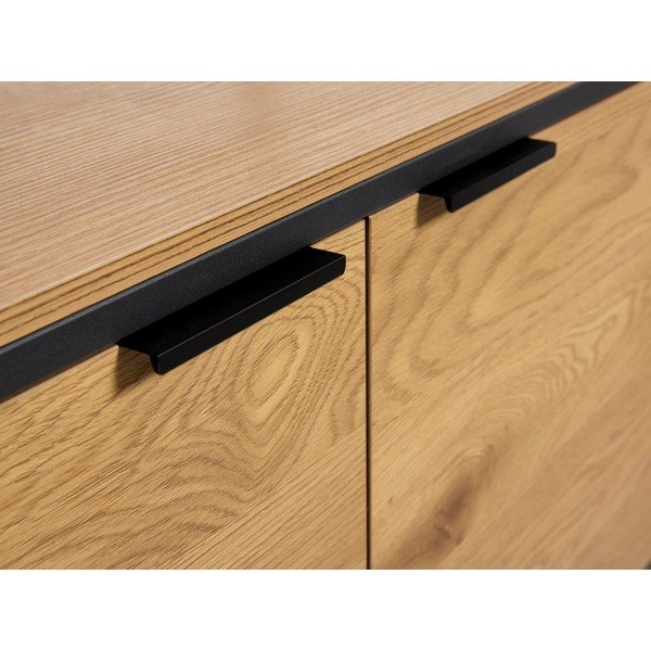 Regal v hrastovem dekorju v naravni barvi 90x190x40 cm Cesura – Unique Furniture-image-3