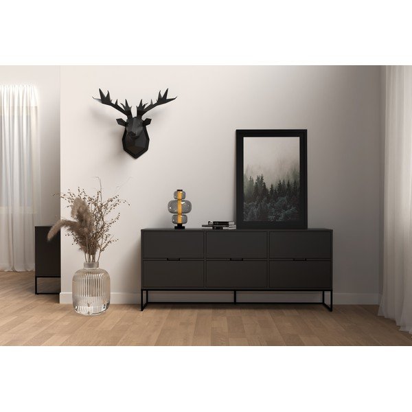 Črna komoda s kovinskimi nogami Tenzo Lipp-image-1
