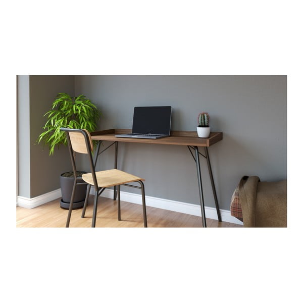 Pisalna miza s ploščo iz orehovega lesa 52x115 cm Rayburn - Woodman-image-1