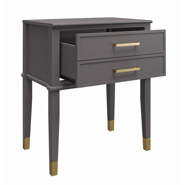 Temno siva nočna omarica Westerleigh – CosmoLiving by Cosmopolitan-image-3