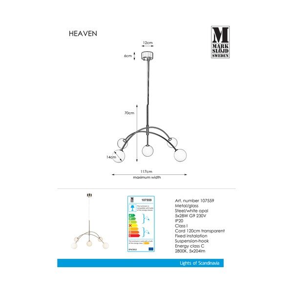 Viseča svetilka Markslöjd Heaven, ø 117 cm-image-2
