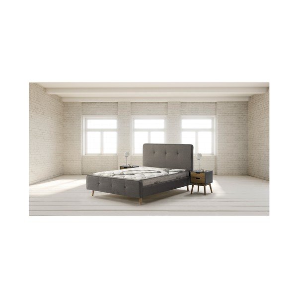 Sivo-rjava nočna omarica iz masivnega borovega lesa Marckeric Baku-image-1