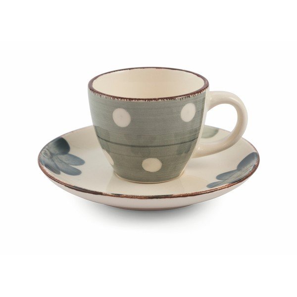 Komplet 6 barvnih skodelic za espresso s podstavki VDE Tivoli 1996 Tazzine-image-3