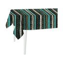 Črn namizni prt Mike & Co. NEW YORK Jungle Stripes, 300 x 140 cm