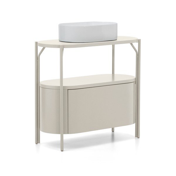 Bela omarica za pod umivalnik 90x81 cm Arely – Kave Home-image-4