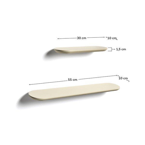 Bež polici v kompletu 2 ks 55 cm Arely – Kave Home-image-4