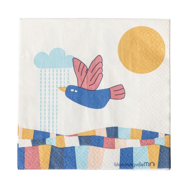 Papirnati prtički v kompletu 20 ks 33x33 cm Colorine – Bloomingville Mini-image-2