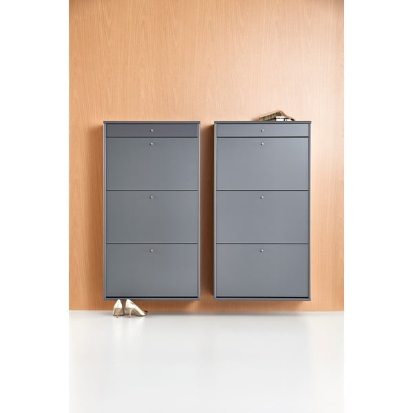 Siva omarica za čevlje Mistral - Hammel Furniture-image-3