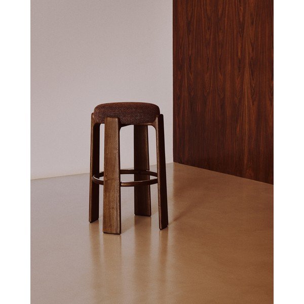 Barski stol iz masivnega jesena v rjavi barvi (višina sedeža 75 cm) Granite – Kave Home-image-1