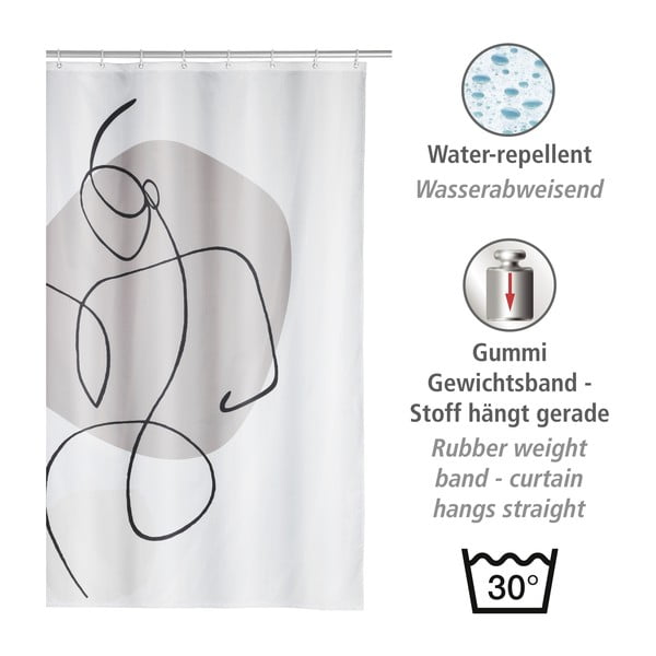 Zavesa za tuš 180x200 cm Ladyline – Wenko-image-3