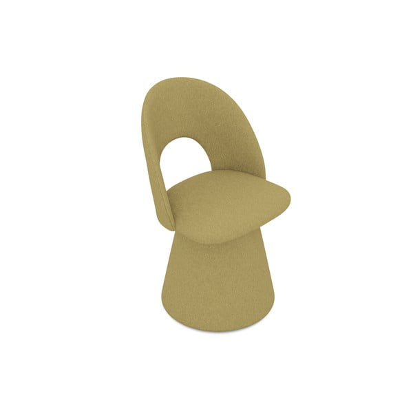 Gorčično rumen oblazinjen jedilni stol Kalo – Makamii-image-2