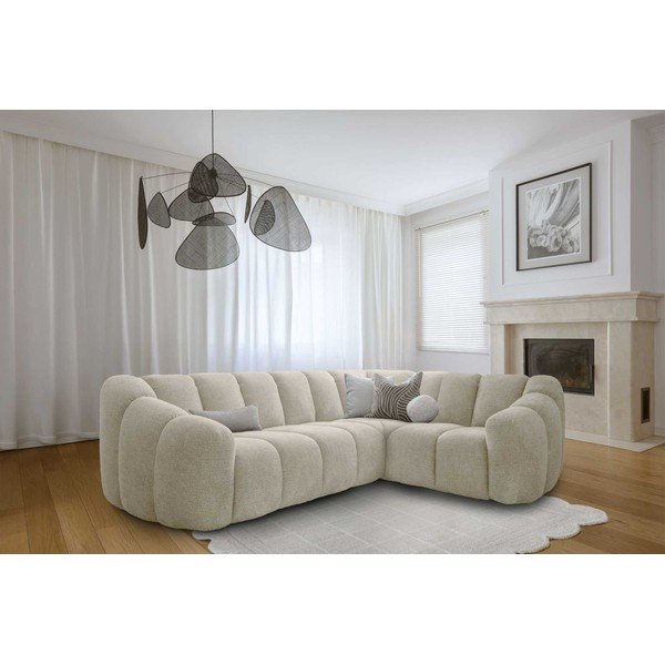 Bež kotna sedežna garnitura (desni kot/v obliki črke L) Shell – Miuform-image-2