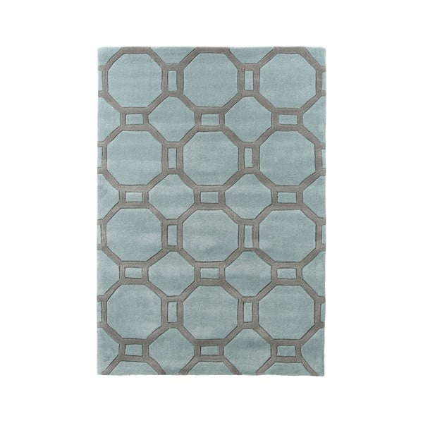 Modro-siva preproga Think Rugs Tiles, 120 x 170 cm