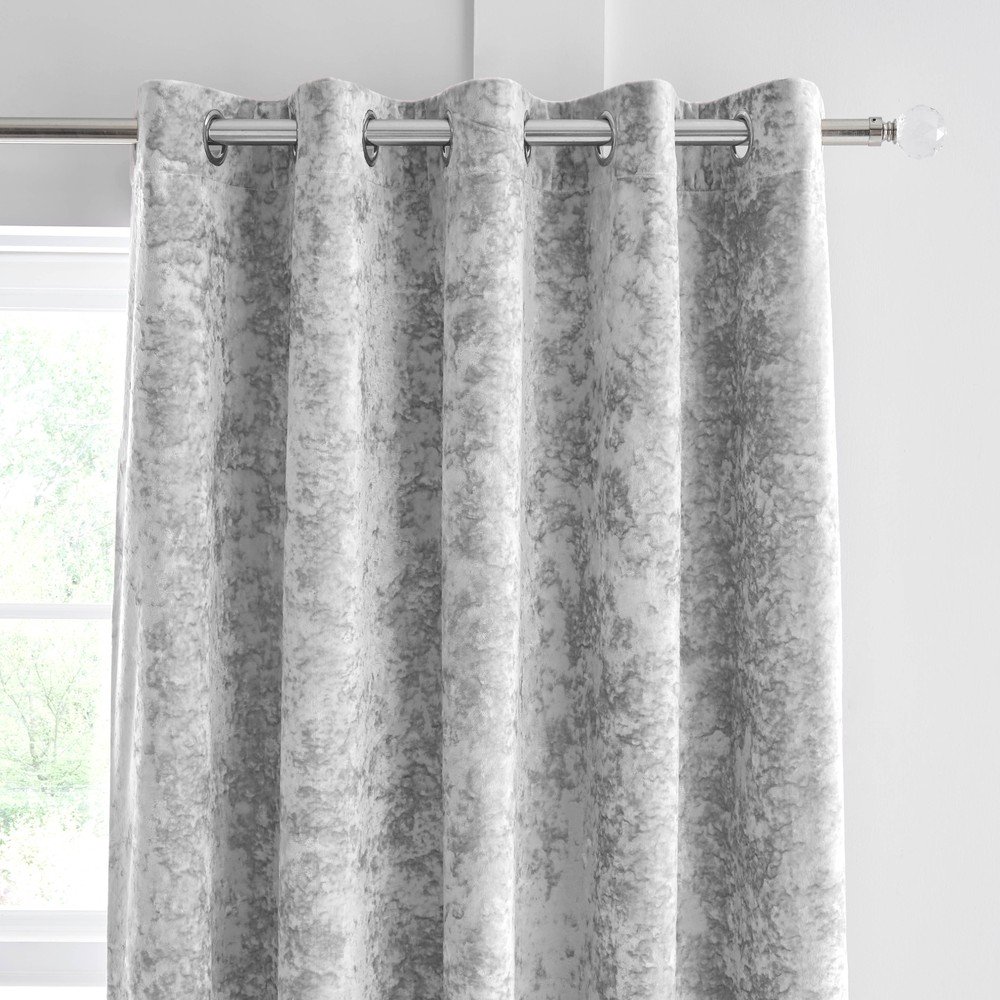 Sive zavese v kompletu 2 ks Crushed Velvet