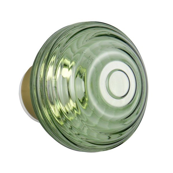 Zelena steklena LED stenska svetilka na USB ø 15,5 cm Earl – Reality