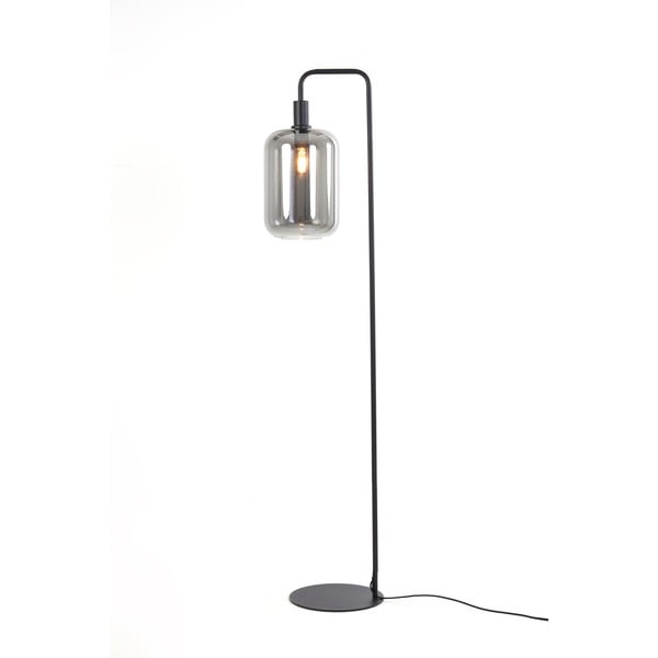 Črna talna svetilka (višina 155 cm) Lekar - Light & Living