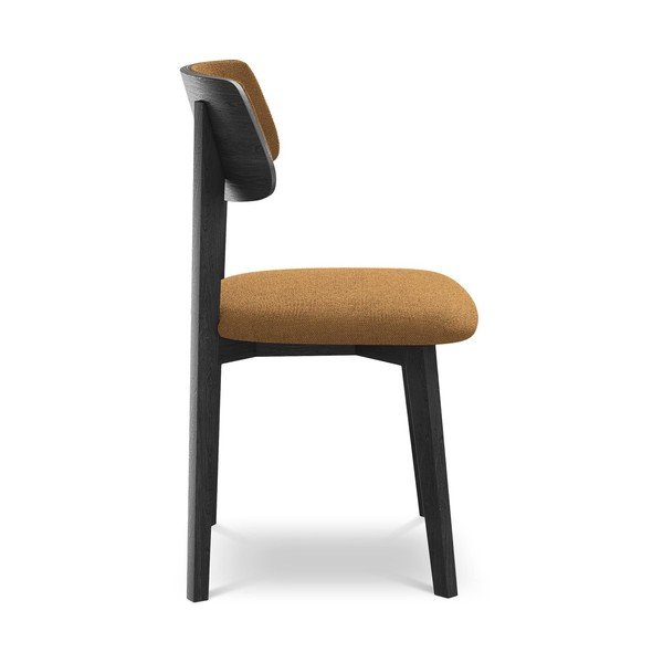 Jedilni stol iz masivnega lesa v barvi terakote Niu – Makamii-image-2