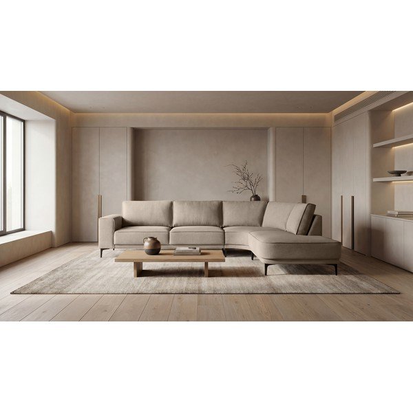 Svetlo rjava kotna sedežna garnitura (desni kot) Copenhagen – Scandic-image-1