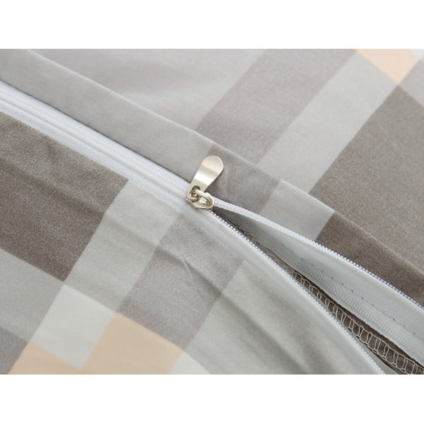 Rjava/kremno bela 3-delna posteljnina iz mikrosatena 140x200 cm Henry – My House-image-4