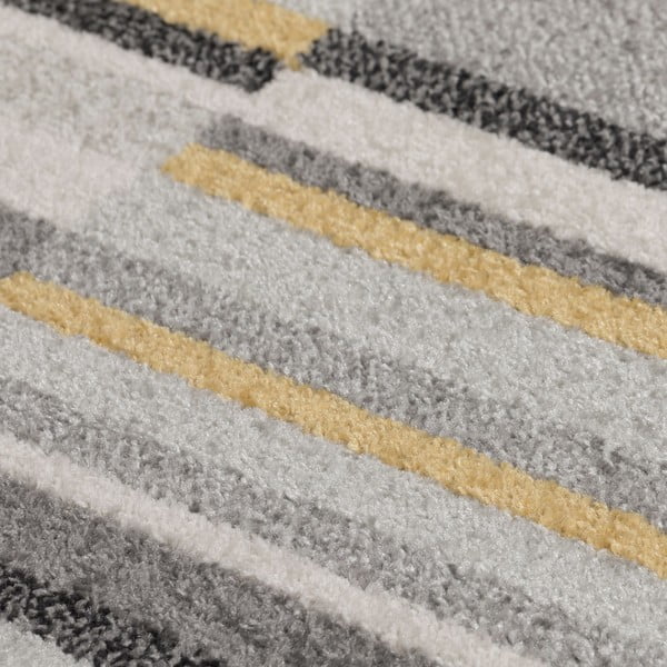 Siva in rumena preproga Flair Rugs Urban Lines, 60 x 220 cm