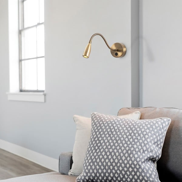 LED stenska svetilka v zlati barvi Reading – Opviq lights-image-1