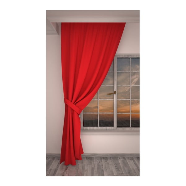 Rdeča zavesa Rosario, 140 x 270 cm